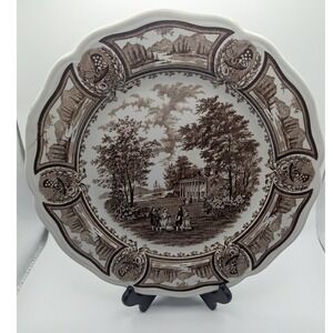 J&G Meakin Americana Style House Ironstone Brown Plate England Vintage READ